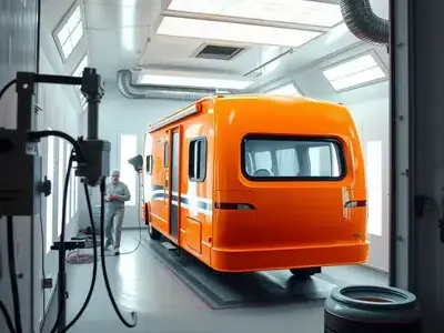 RV paint booth and collision repair shop